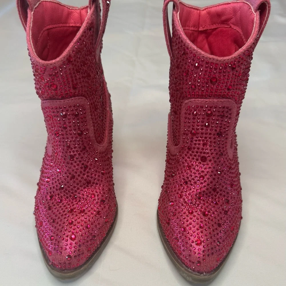 Link Kids Pink Rhinestone Boots - Picture 1 of 5